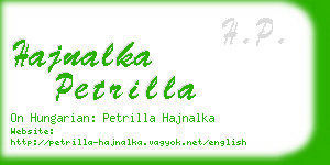 hajnalka petrilla business card